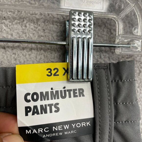 NEW Marc New York Andrew Marc Men's Size 32 X 34  Grey Commuter Pants Polyester - Picture 6 of 8